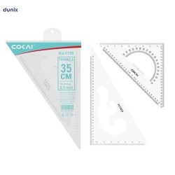 Set of 2 Clear Plastic Triangles, 32 cm COKAI