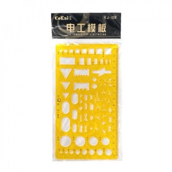 شبلونة هندسية اشكال كهرباء 18.5×10 سم كوكاي