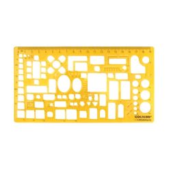 Geometric Template, Furniture Shapes, 20 x 11 cm, COKAI Scale 1:75