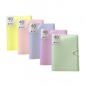  Display Book 40 Pockets Elastic Closure A4 SIMBA Pastel Multiple Colors