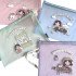 حافظة مستندات قماش بسحاب A4 فتاة صغيرة عدة الوان