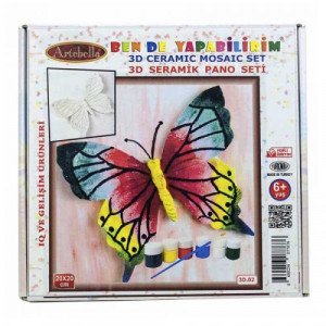 3D Ceramic Painting Set Butterfly ARTEBELLA 20 x 20cm
