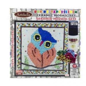 Ceramic Mosaic Set Owl ARTEBELLA 32×32 cm