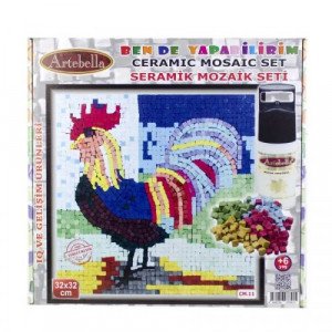 Ceramic Mosaic Set Rooster ARTEBELLA 32×32 cm