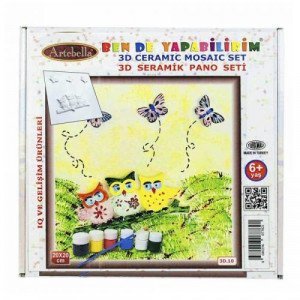 3D Ceramic Painting Set Owl ARTEBELLA 20 x 20cm