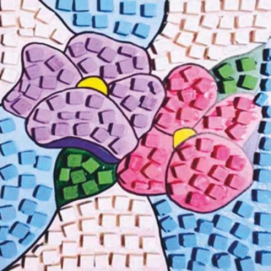 مجموعة فسيفساء سيراميك وردتين آرت بيللا 20*20 سم