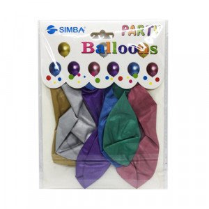 Party Balloons 6 Pcs Metallic 