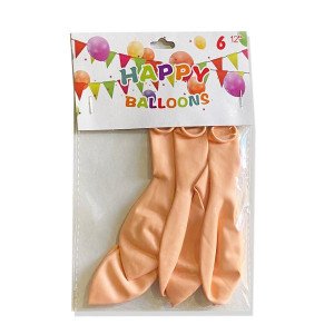 Party Balloons 6 Pcs Pastel Melon