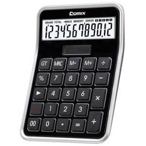 Office Calculator Black 12 Digits COMIX C-8s