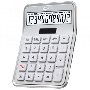 Office Calculator Silver 12 Digits COMIX C-8s