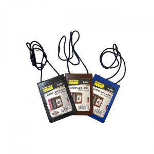  Card Holder leather Longitudinal Double Sided With Rope 54×90 mm several colors