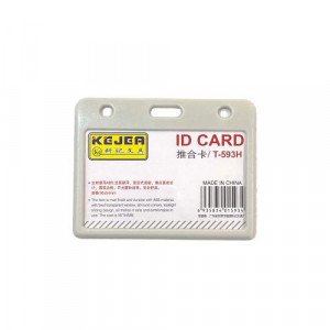  Card Holder Plastic Wide One Direction 5 Pieces 54×86 mm light Gray