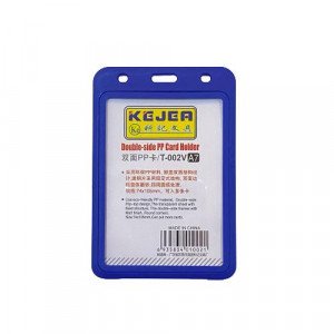  Card Holder Plastic Longitudinal Double Sided 5 Pieces 74×105 mm Blue