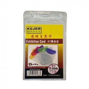  Card Holder Flexible Longitudinal 12 Pieces Transparent 74×100 mm