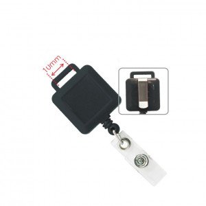 Clip Name Tag Holder Square Pull KEJEA Black