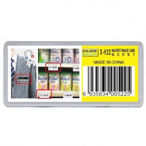 Magnetic Name Card Acrylic Rectangle 23 x 62 mm Transparent
