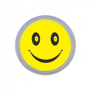 Name Card Acrylic Round Smiley 4.8 mm Transparent