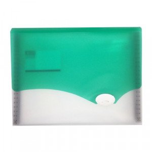 Documents Cover with Plastic Luck 6 Pockets Green