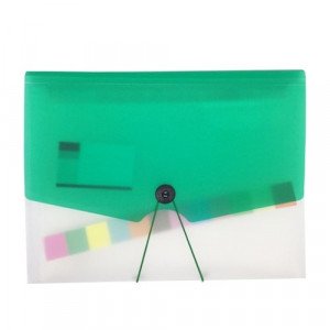  Documents Cover with Rubber Luck 12 Pockets Assorted Color