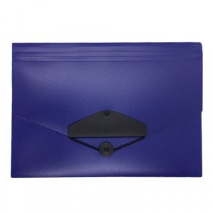  Documents Cover with Rubber Luck 12 Pockets Blue 