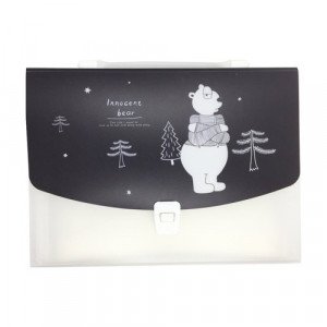Documents Cover with Luck and Handel 12 Pocket Transparent Bears Shape 
