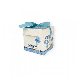 Gift Box Paper 10x10 cm Blue