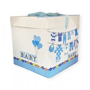 Gift Box Paper 22x22 cm Blue