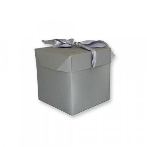 Gift Box Paper 10x10 cm Silver