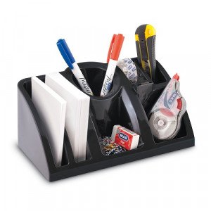 Desk Organizer with Tape Dispenser MAS Plastic Blak