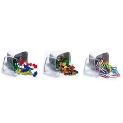Boxes of Push Pins, Binder Clips, and Paper Clips MAS Multicolored