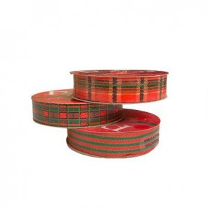 Gift Ribbon Set Red and Green, 2 cm Wide