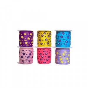  Cotton Ribbon Printed Roses Thin Roll