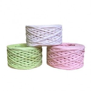 Straw Ribbon Wrapped Roll Several Colors