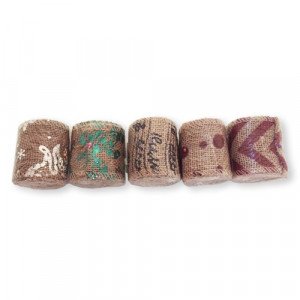  Gunny Ribbon Beige Multiple Shapes