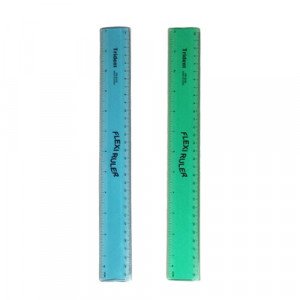  Ruler 30 cm Transparent Plastic Color Flexible