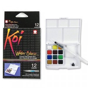 Water Coloring for Professional 12 Colors SAKURA Koi