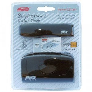 Set of Stapler, Staples, and Small Punch STD 16 Paper