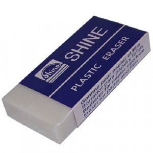Large White Plastic Eraser SHINE