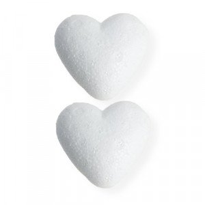 Foam Heart 7 cm 2 Pcs