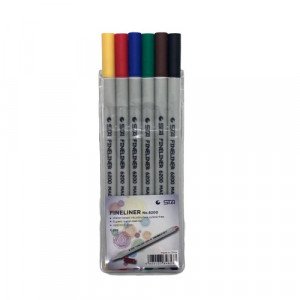 Fineliner Pen STA 6 colors