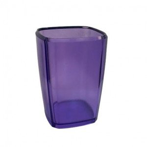 Pencil Cup Acrylic Transparent Purple METRO 