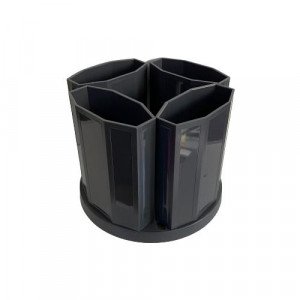 4Ways Adjustable Pen &amp; Pencil Caddy Acrylic Dark Gray METRO 