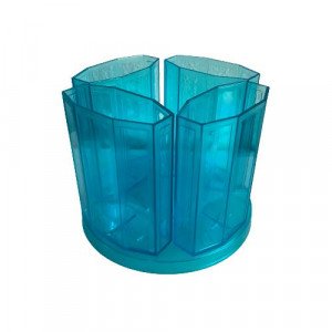 4Ways Adjustable Pen &amp; Pencil Caddy Acrylic Transparent Turquoise METRO 