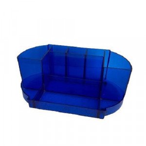 Executive Desk Organiser Blue Transparent METRO 9 Compartments