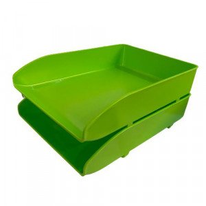 Document Tray METRO Two Tray Plastic Phosphorous Green
