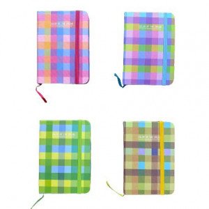 Memo Notebook 21x14 cm With Rope lined Checks Shapes