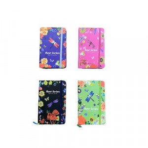 Memo Notebook 10x7 cm With Rope lined Roses And Butterflies Shapes