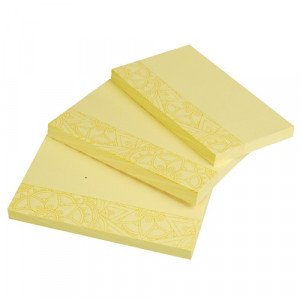 Note Paper KORES Decorated 125x75 mm Yellow