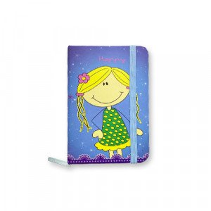 Memo Notebook 7x10 cm with Rope lined Girls Shapes