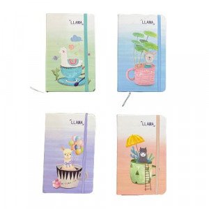 Memo Notebook 9x21 Cm With Rope Lined Llama Shapes